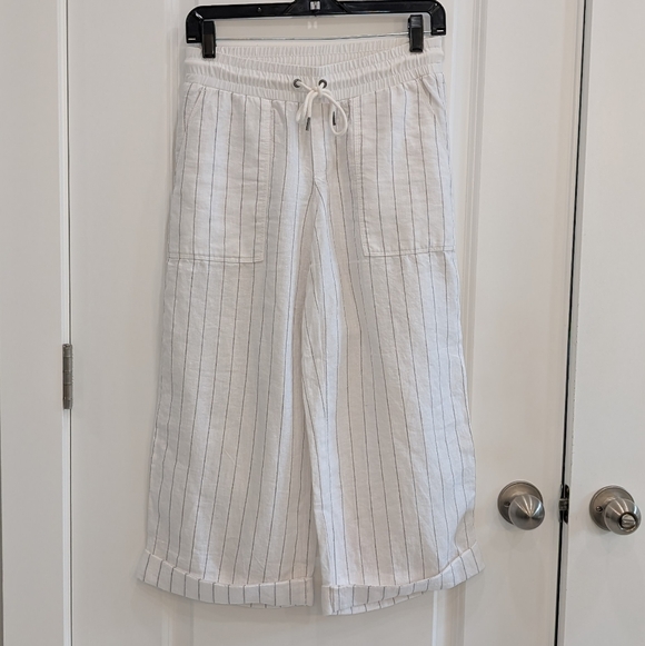 Athena Barrel Legged Linen Pants - Picture 2 of 5